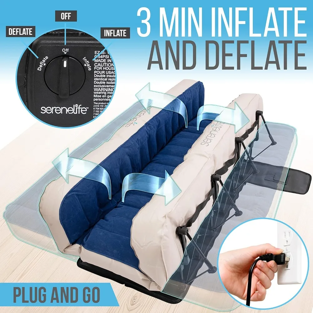 

Best Selling EZ Bed Air Mattress with Frame and Rolling Case, Self-Inflating Airbed with Built in Pump for Travel and Hosting