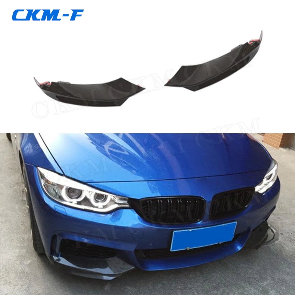 

Glossy Black Front Bumper Lip Side Splitters Canards Body Kits For BMW 4 Series F32 F36 M Sport 2014+ ABS Accessories