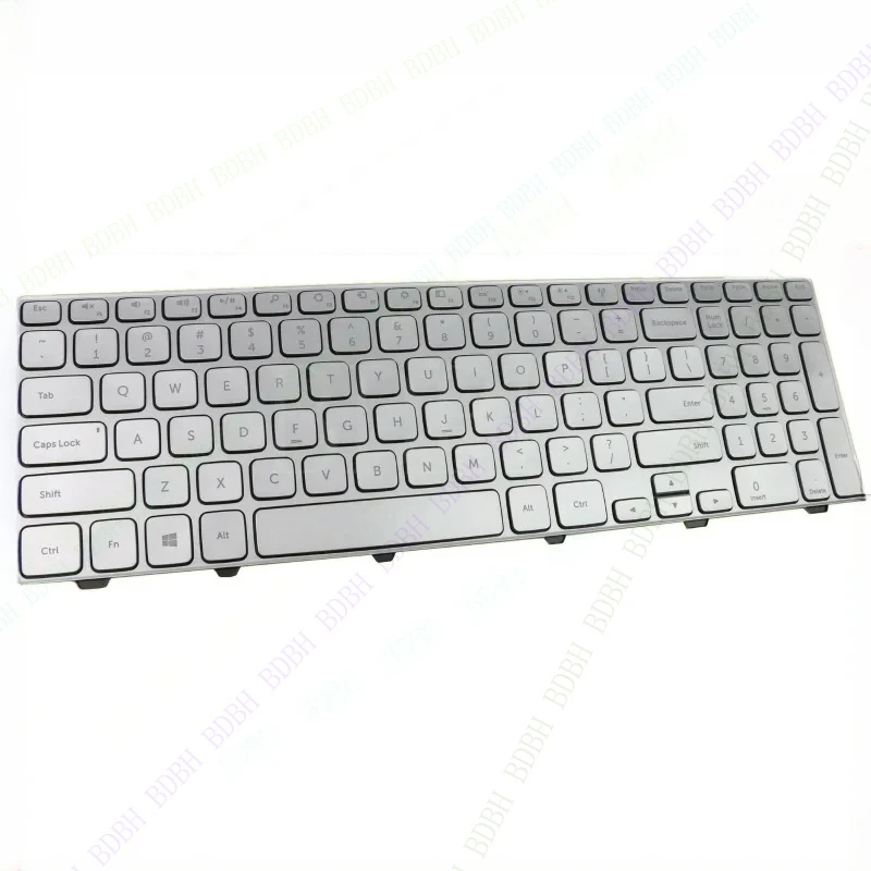 US Sliver Laptop Keyboard with Backlit  For Dell Inspiron 15 7537 0KK7X9