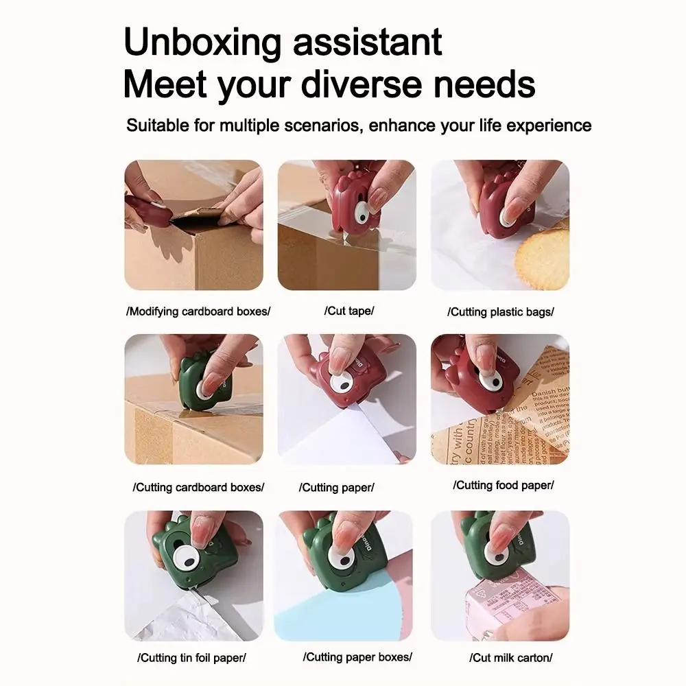 New Dinosaur Ceramic Parcel Opener Automatic Rebound Magnetic Seal Package Breaker Anti-stick Unpacking Tool Package Slicer