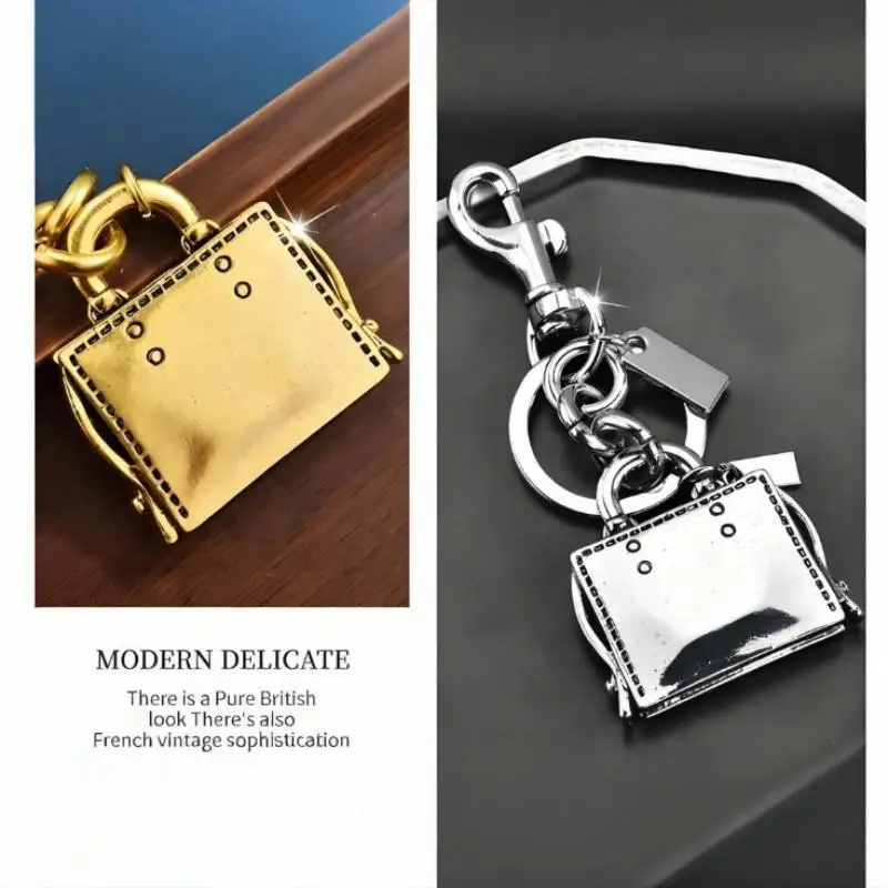 

Creative Bag Design Keychain Handbag Shape Bag Pendant Metal Keyring Backpack Decoration Car Key Chains Women Men Gifts