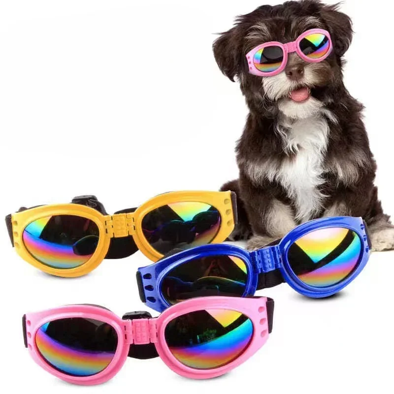 

Dog Sunglasses Doggie Goggles UV Protection Dog Sunglasses with Adjustable Strap Eye Protection Goggles Pet Puppy Sun Glasses