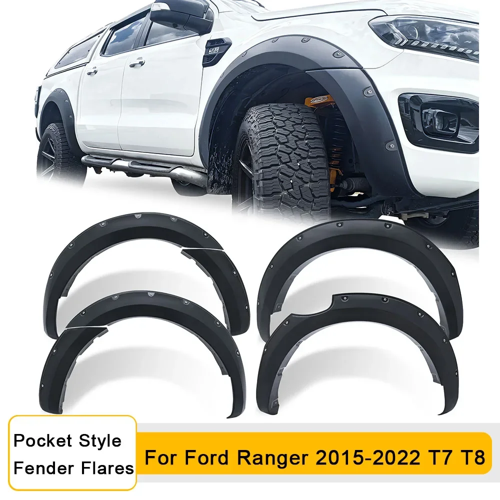 Bolt style Fender Flares Wheel Arch For Ford Ranger 2015-2018,2019-2022 T7 T8 PX2 PX3 Models 7'' Widen Cover Car Styling Parts