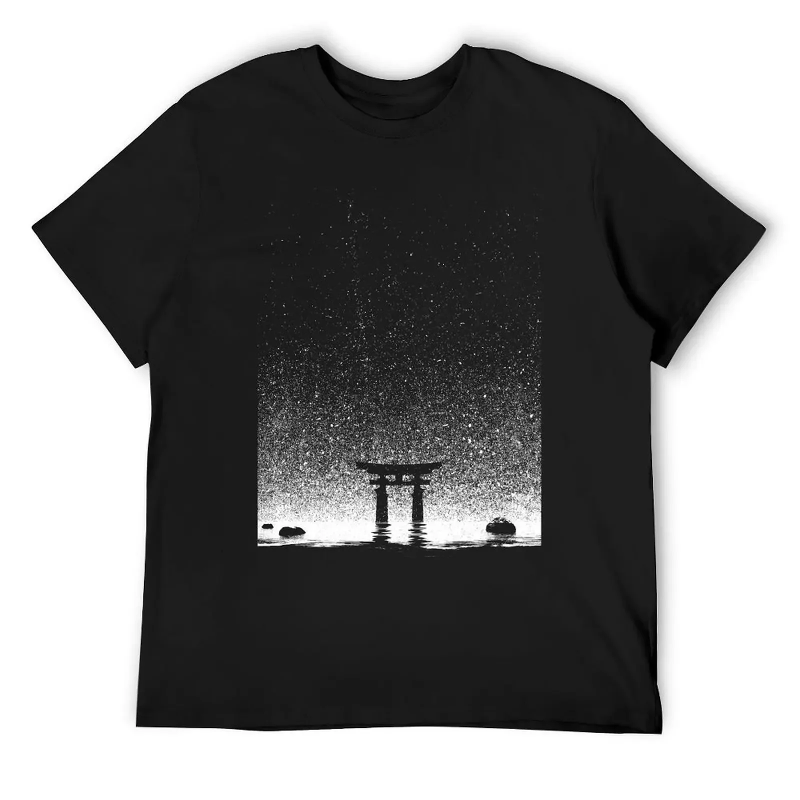 Japan Night at Torii Gate T-Shirt anime t shirts oversized graphic tee cotton graphic tees mens designer clothes