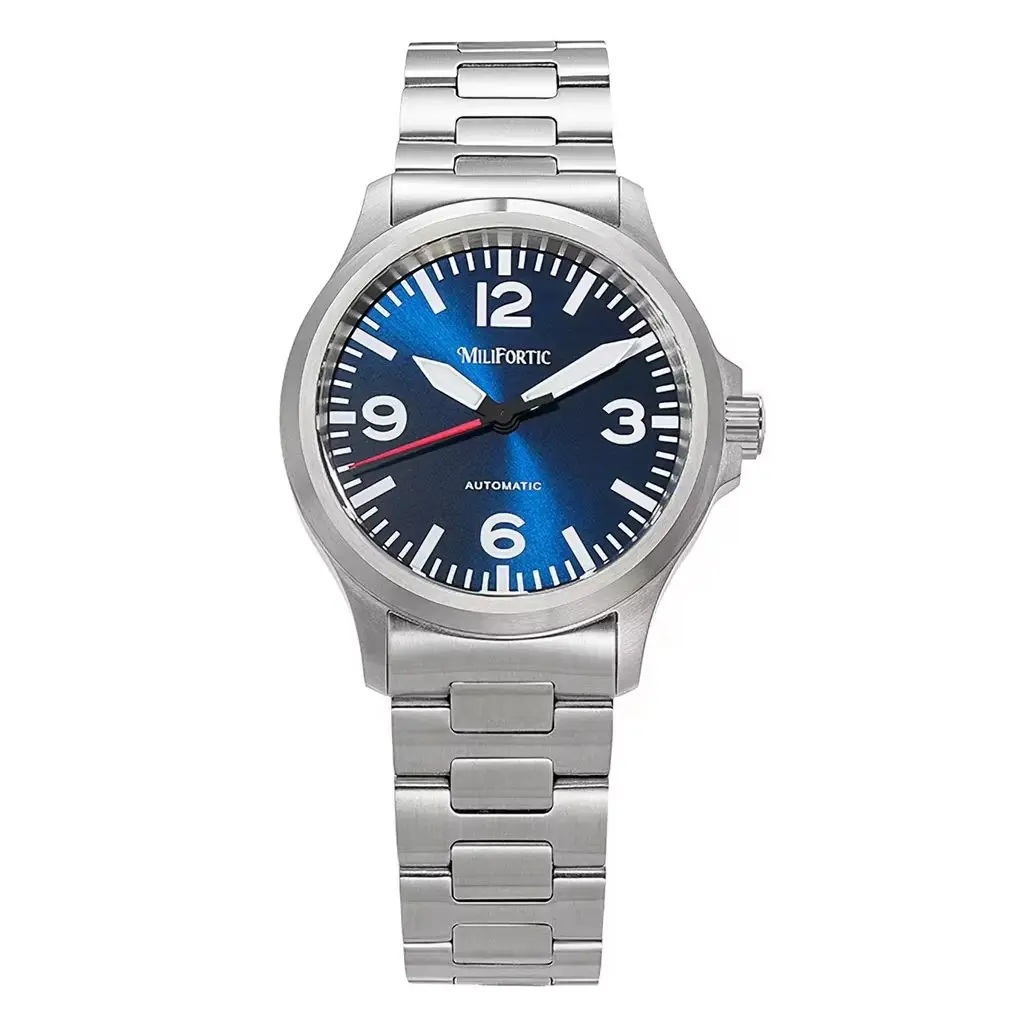 Milifortic Men Automatic Watch 38mm Pilot Mechanical Wristwatch 10Bar Waterproof Sapphire Mirror Luminous NH38