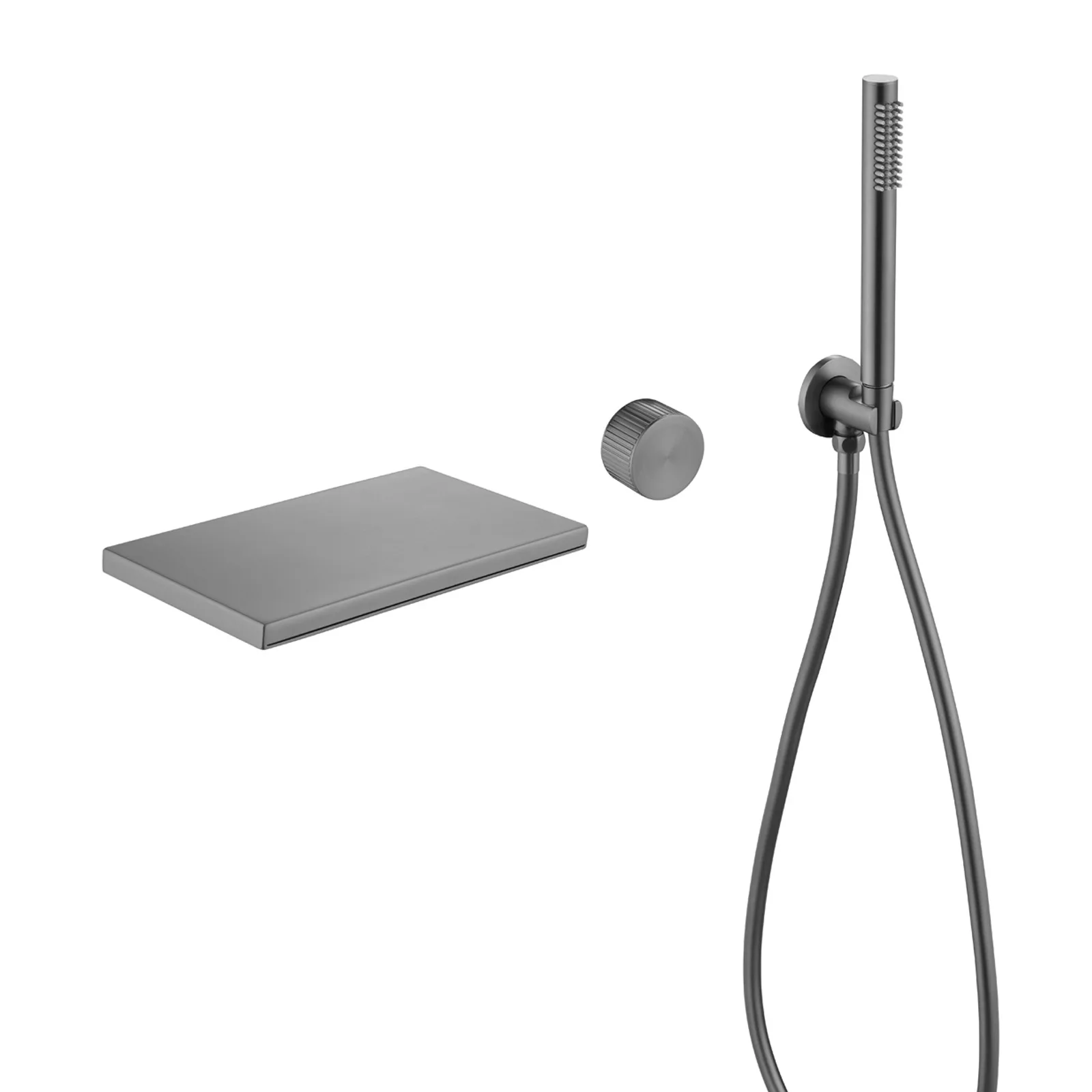 

Bathroom all-copper concealed bathtub faucet, waterfall embedded faucet household