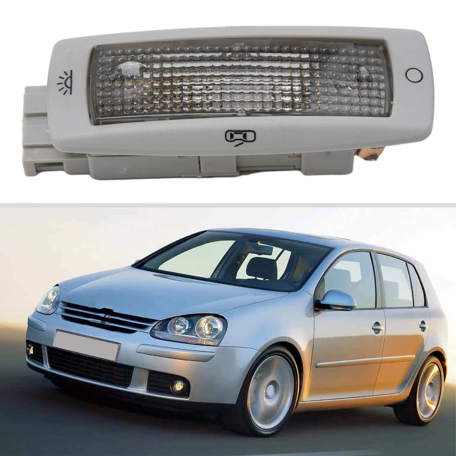 Interior Dome Light LED Reading Light 3B0-947-291-B 3B0947291 Accessories Car Plastic Replacement Vehicle For Golf 1998-2006