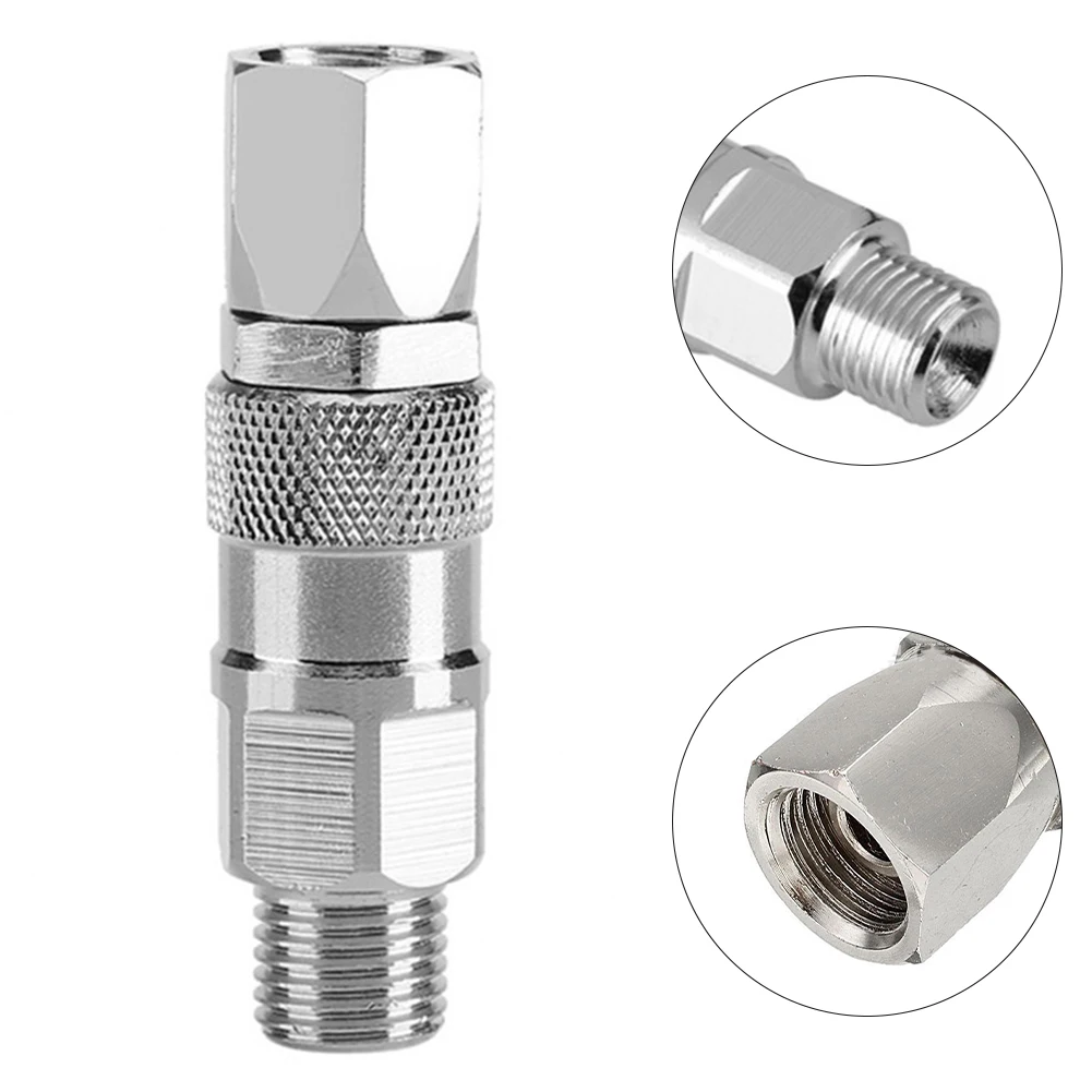 Hose Joint Connector Airless Sprayer Hose Swivel Airless Paint Hose Connector Reduce Spraying Fatigue Silver Color