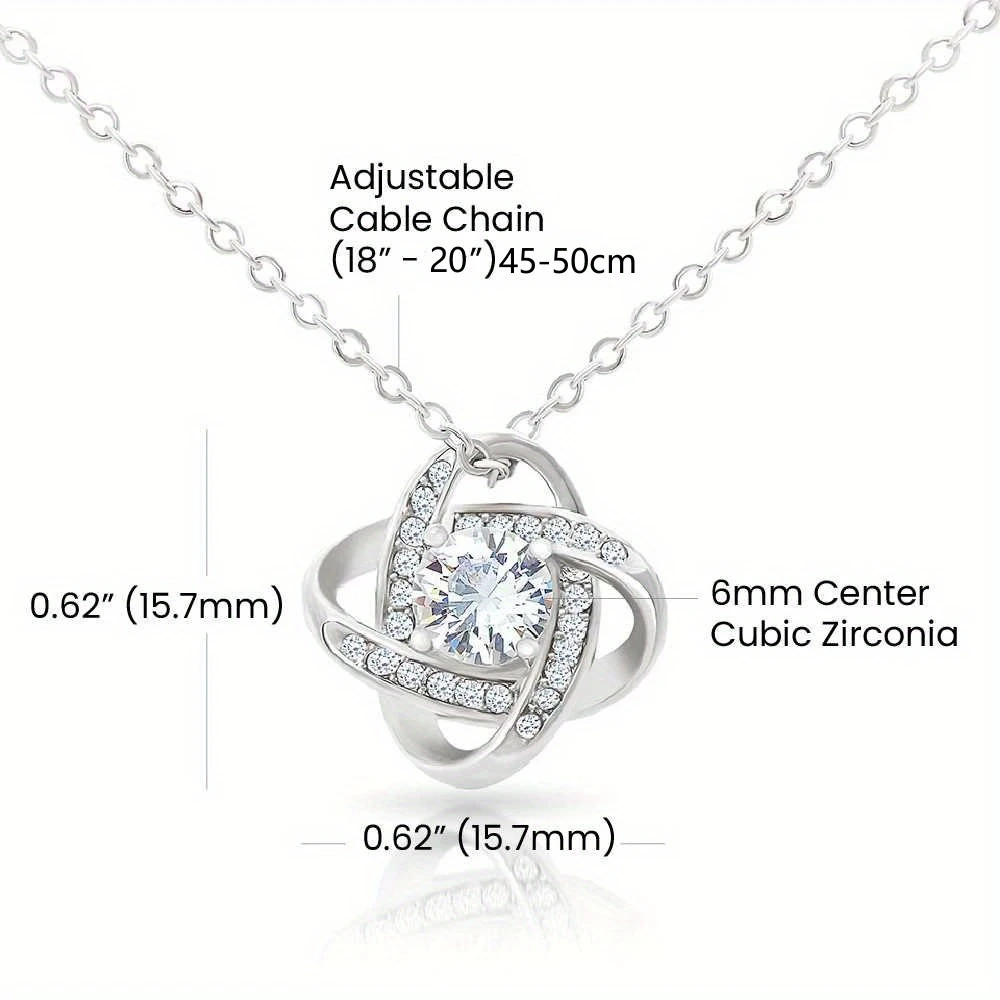 A Gift Box for My Wife Containing a Love Knot Necklace, a Beautiful Wife Necklace, and a 