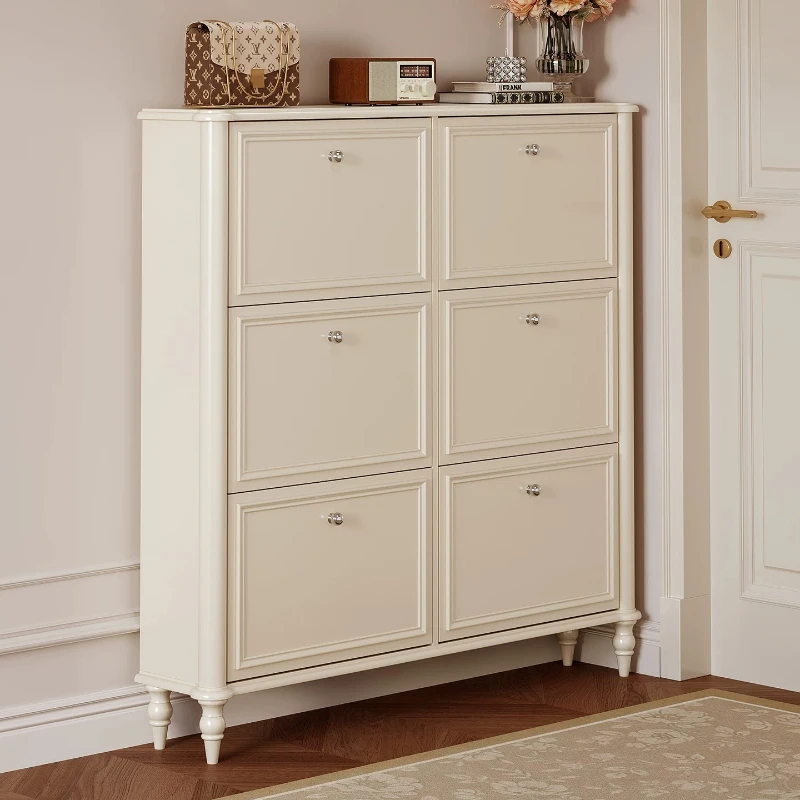 

Balcony Slim Shoe Cabinet Wooden Luxury Display Living Room Shoe Rack Multiple Purpose Zapatero Organizador Hallway Furniture
