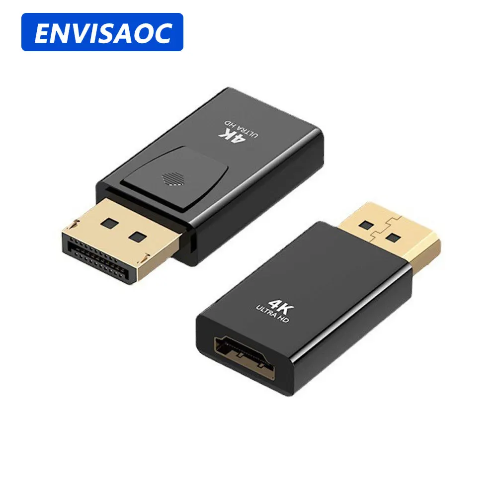 4K DisplayPort to HDMI-compatible Adapter Converter Display Port DP to HDMI-compatible HD TV Cable Adapter Video Audio PC laptop