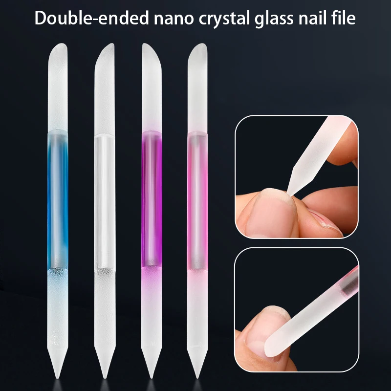 

1PC Crystal Glass Nail File Cuticle Pusher Nail Manicure Stick Precision Cuticle Remover Pedicure Manicure Nails Accessories