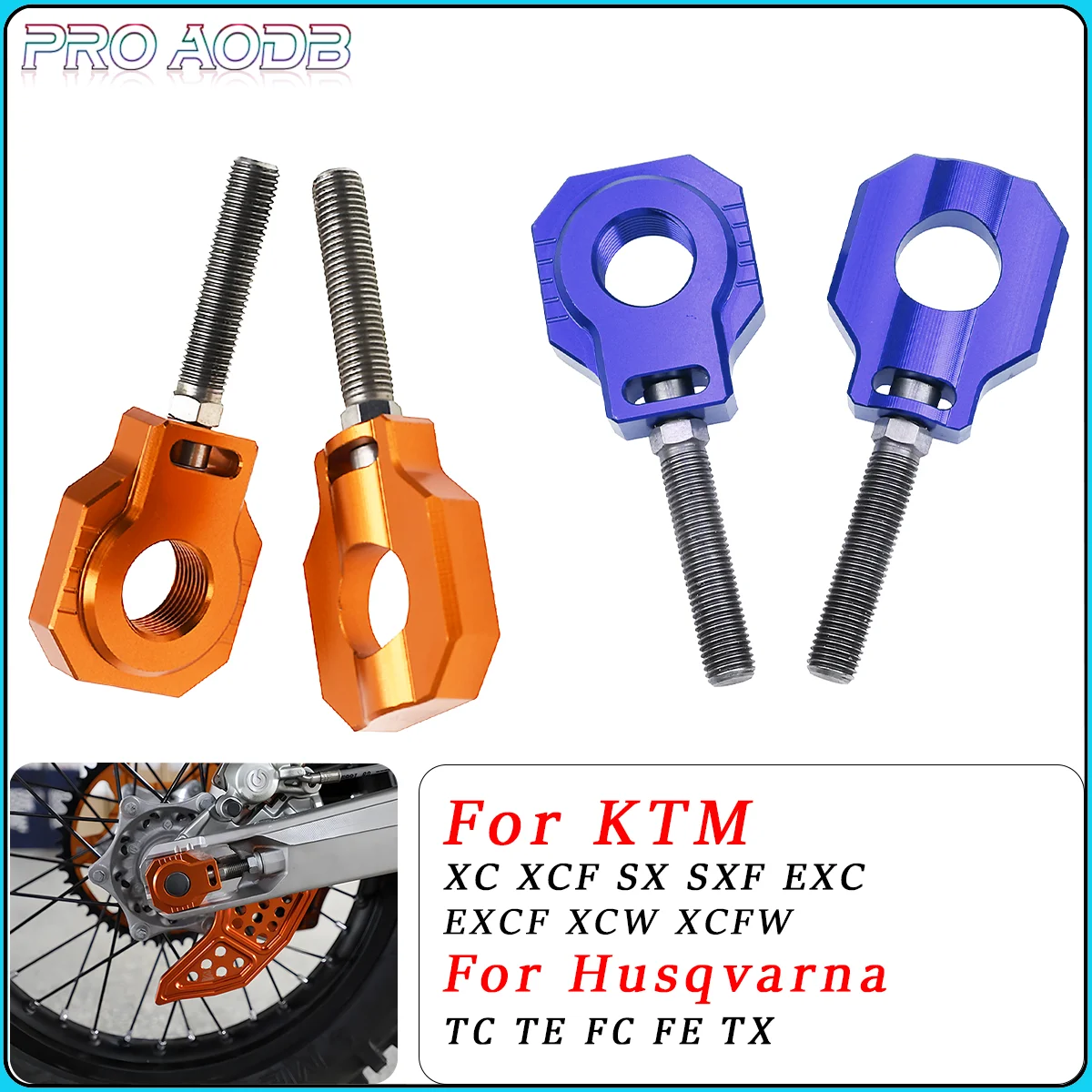 Натяжитель регулятора цепи оси для KTM XC XCF SX SXF EXC EXCF 125 250 300 350 450 500 Husqvarna TC TE FC FE TX 2008-2023