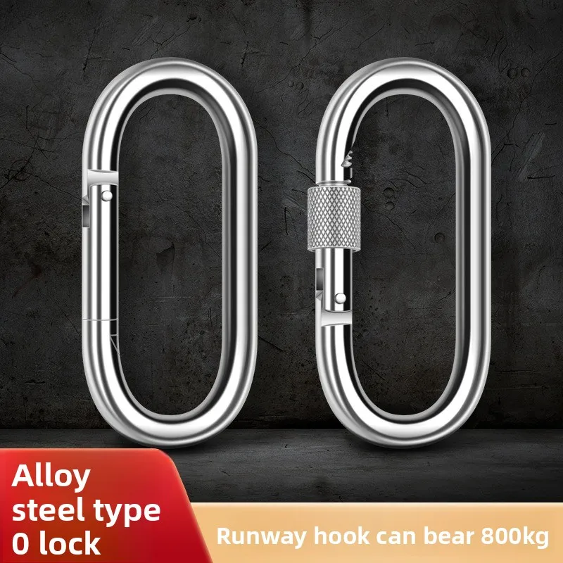 8KN Professional D Shape Safety Carabiner Aluminum Key Hooks Climbing Security Master Lock Outdoor Hiking Tool With CE