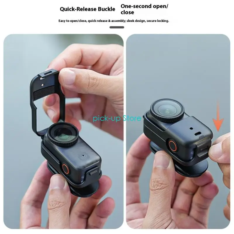 Q5WA 360°Rotatable Adjustable Hat Clip Mount For OsmoNano Action Camera Holder HandsFree Recording During Outdoor Sports