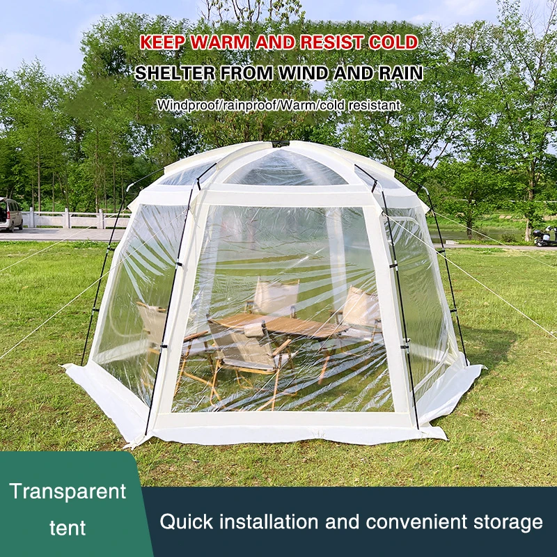 

Transparent Camping Tent Star Dome Tent protect against the wind cold 360 Degree Panoramic Window Sun Outdoor Portable Tents