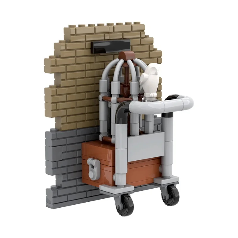 

138 шт. MOC Magic Academy Train Station, модель платформы, строительные блоки девять и три четверти, собранные игрушки, подарок для взрослых, подарок