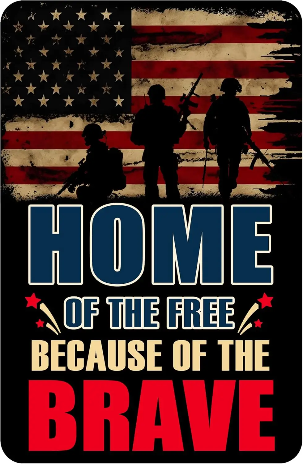 American Flag Tin Sign 4th of July Independence Day Home Man Cave Decorations Gifts For Men Patriotic Wall Decor Metal Sign  Lan