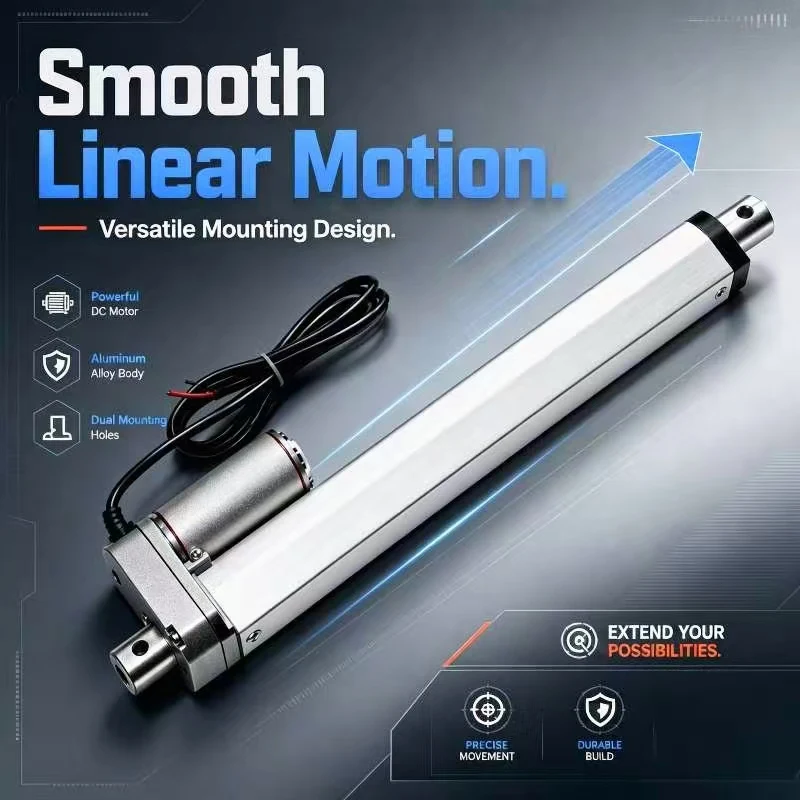 Free Shipping 250mm Stroke Linear Actuator 1000N Max Load 10mm/s High Speed Electric Linear Motor for Industrial Automation DIY