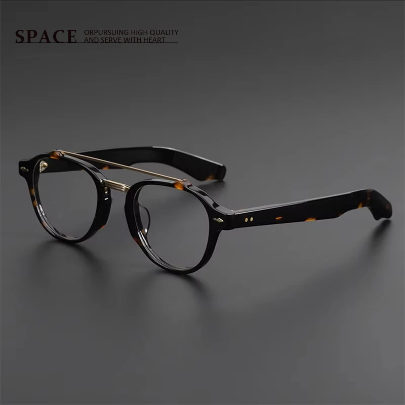 Top quality pure handmade acetic eyeglass frames Men 68RX Retro Optics for myopic Reading Women oversized glasses can be carved