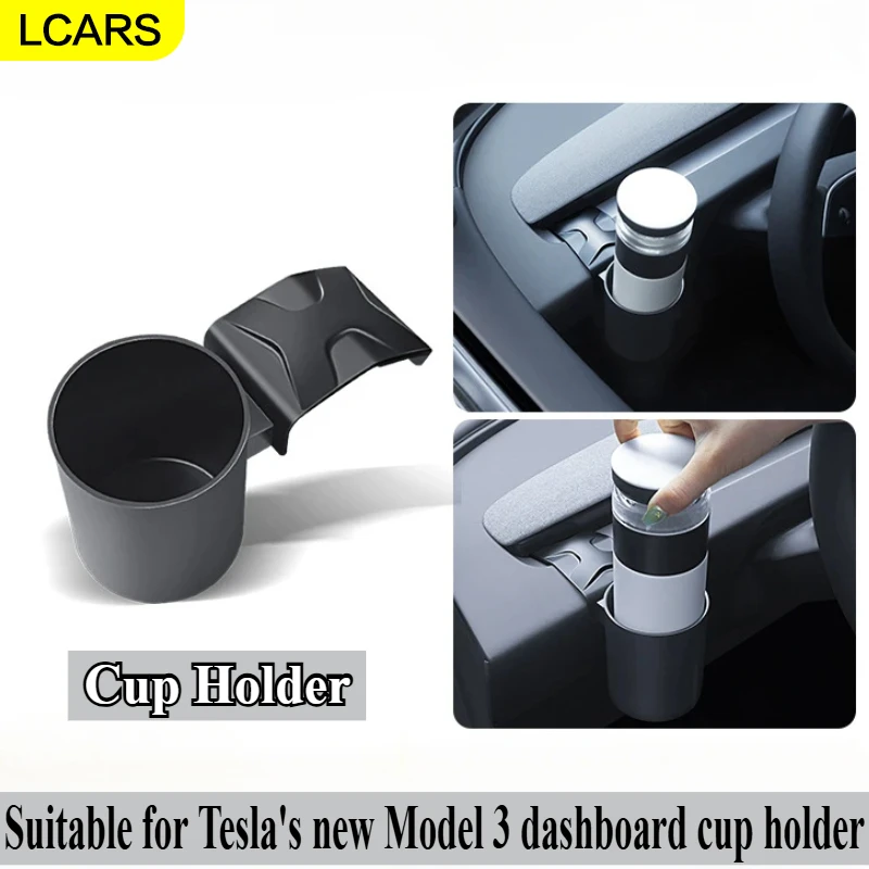 

Dashboard Water Cup Holder Is Suitable for Tesla's New Version Model 3 Does Not Block Sight and Does Not Take up Space