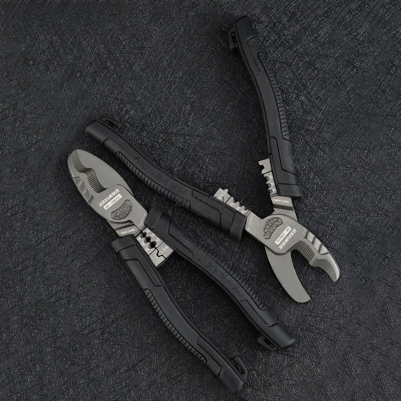 8 inch multifunctional cable clamp electrician stranded wire stripping fiber optic pressure terminal peeling labor-saving