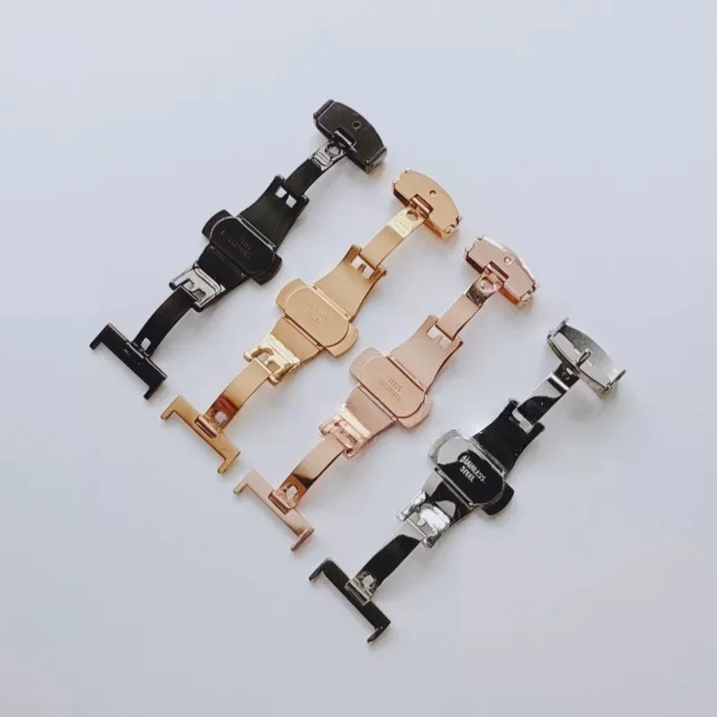 5 قطعة/الوحدة الفولاذ المقاوم للصدأ مصقول فراشة مشبك حزام ساعة اليد مشبك معدني حزام (استيك) ساعة اكسسوارات 12 مللي متر 14 مللي متر 16 مللي متر 18 مللي متر 20 مللي متر 22 مللي متر