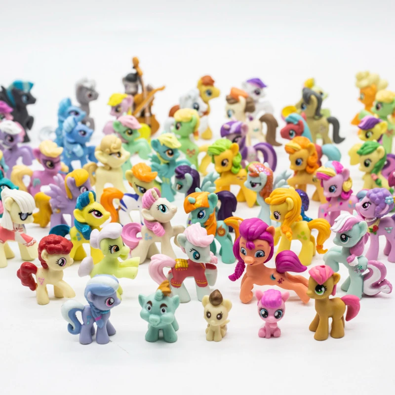 

My Little Pony Cartoon Anime Action Figure Twilight Sparkle Applejack Rainbow Dash Model Doll Toys Collect Ornaments Kids Gifts