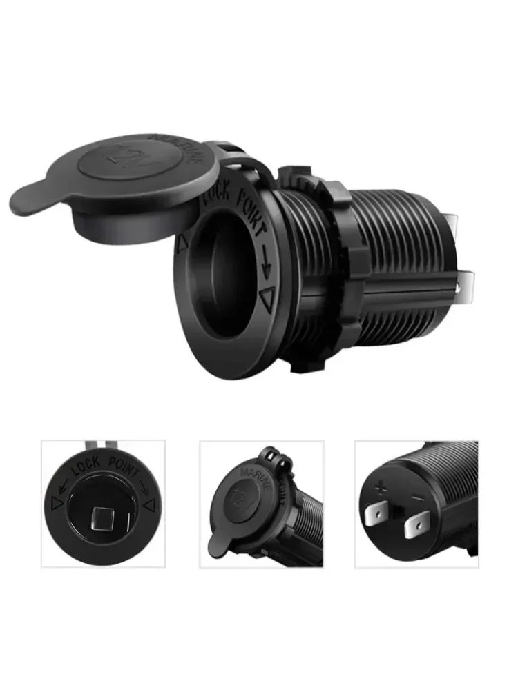 Prise allume-cigare étanche 12V, 1 à 2 pièces, Kit de bricolage de remplacement, Applicable aux Automobiles, navires, motos marines
