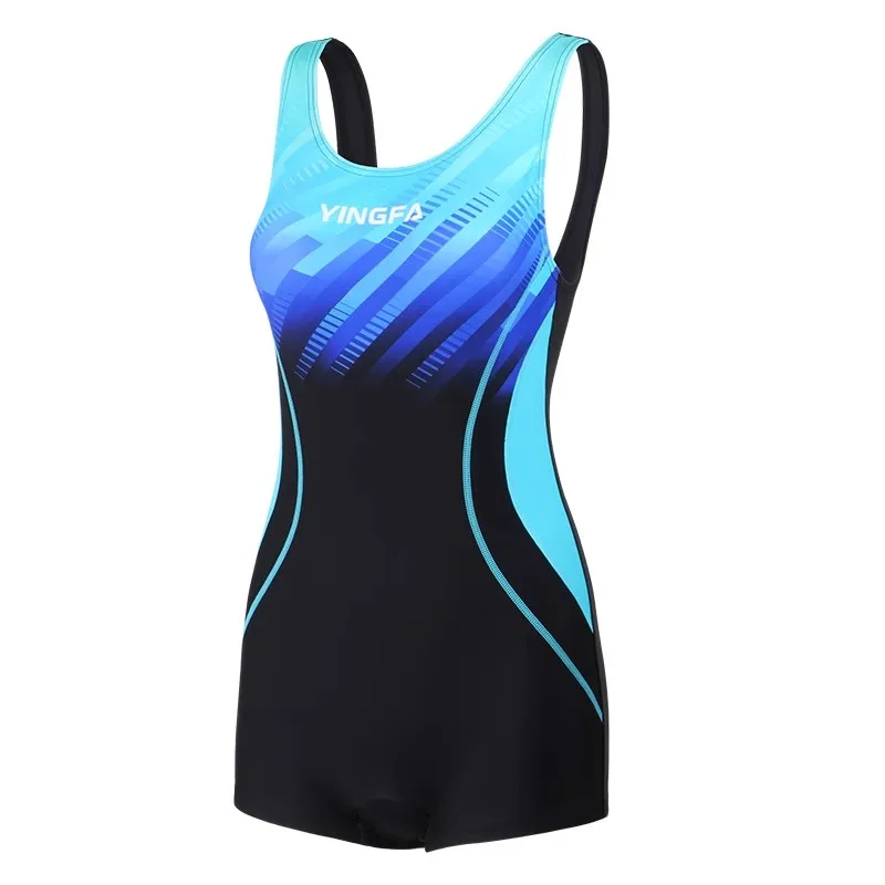 

Women's One-Piece Swimsuit with Built-In Bra Top, Tummy Control Quick-Dry Bathing Suit for Hot Spring