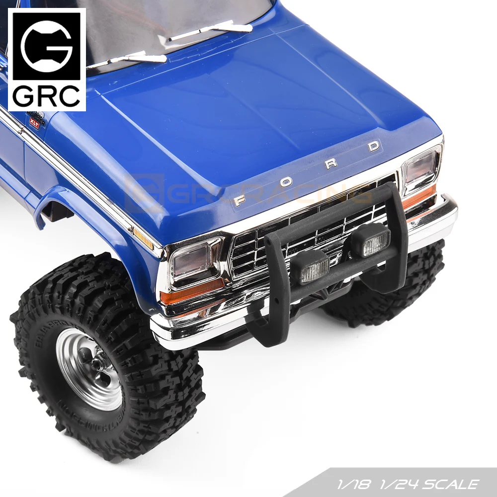 GRC 1/18 Front bumper square spotlight Search lights For 1/18 1/24 RC Crawler Cars TRX4M SCX24 FCX24 #G180SP