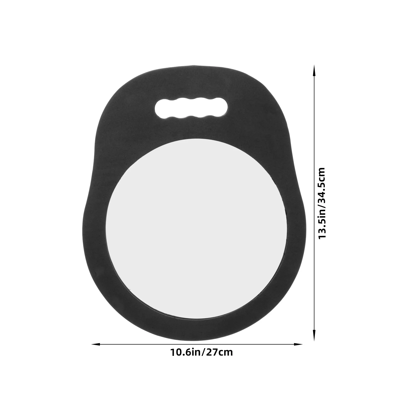 Handheld Rearview Large Salon Mirror Size Black Vintage Self Cut Pocket Back Hair Mirror Durable Salon Barber Tool