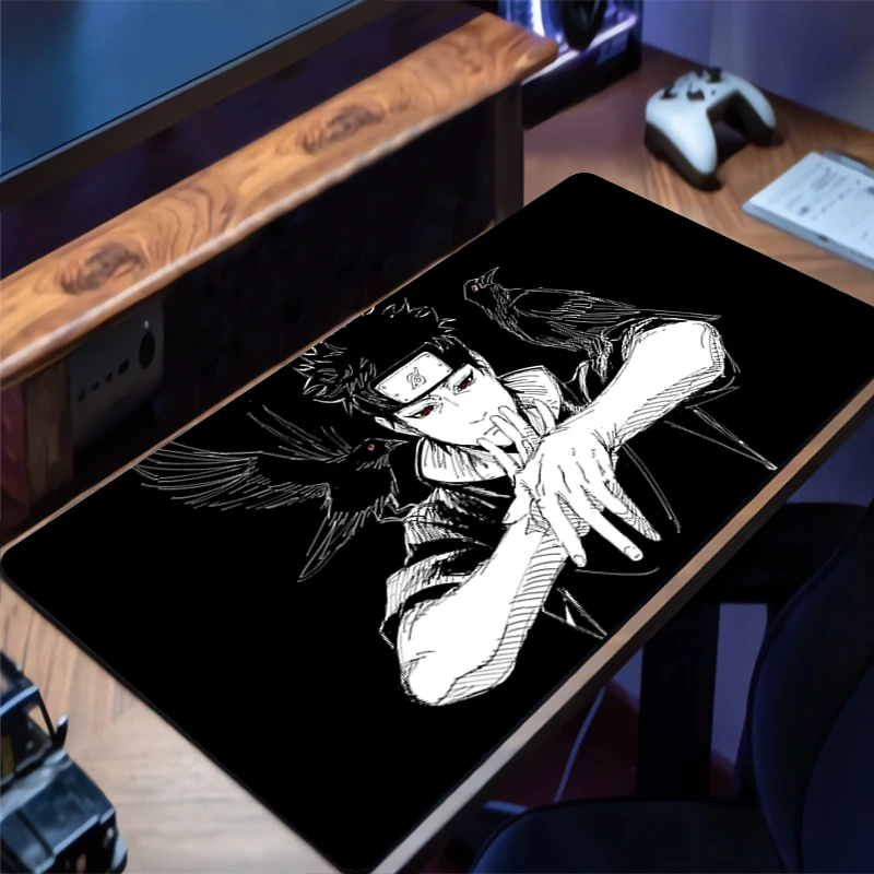 

Mousepad PC Gaming Accessories Computer Cabinet Extended Mat Non-Slip Mouse Pad Anime Keyboard Pad Naruto Shisui Uchiha Desk Mat