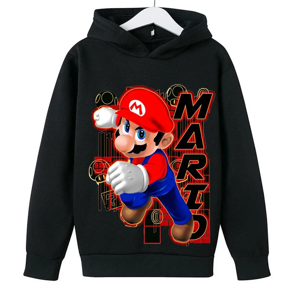 Hot Game Super Mario Bros Children Hoodie Kids Boy Girl Clothing Pullover Cartoon Printed Top Spring Autumn Fashion Sweatshirt