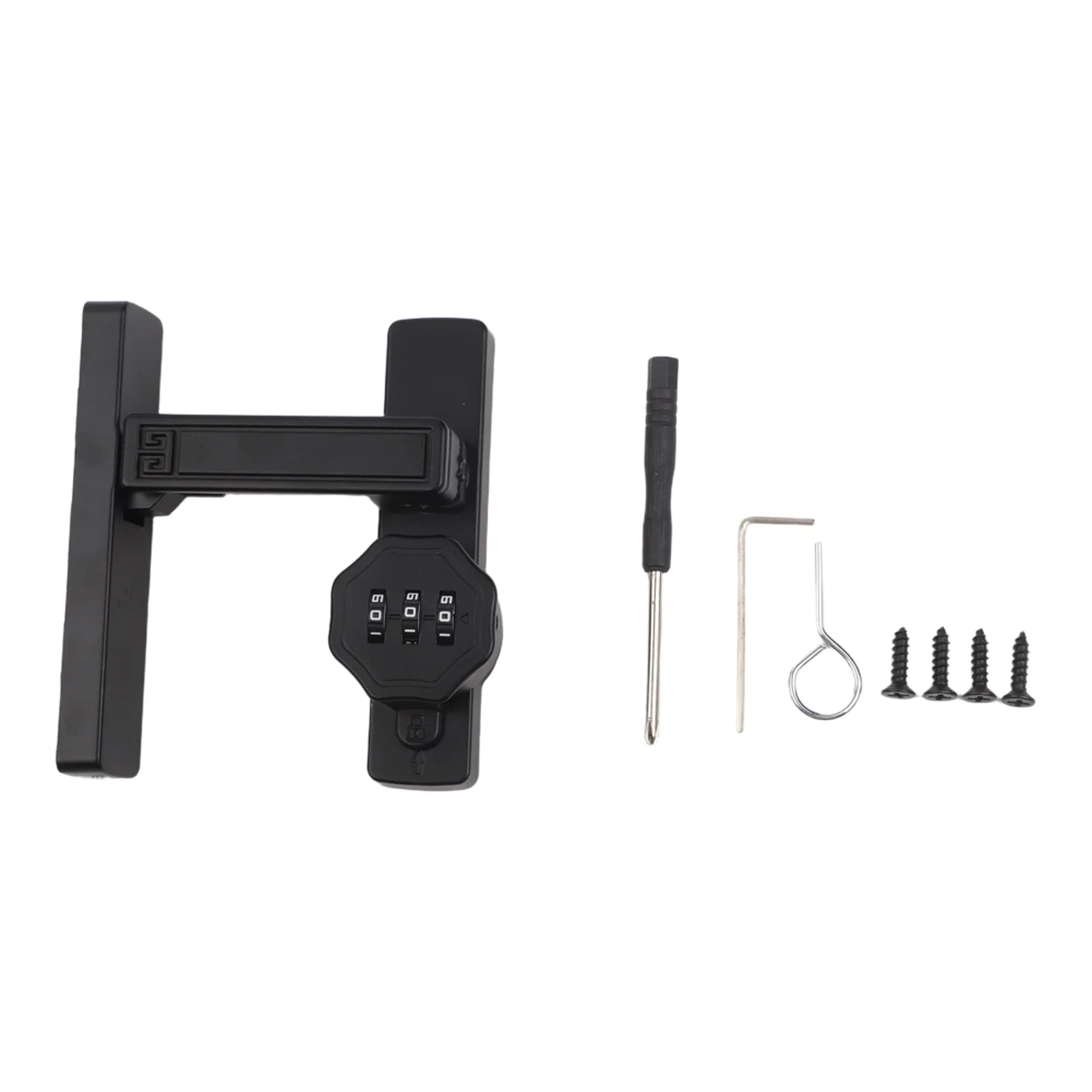 Long Lasting Security for Lock As Shown Flip Latch Lock 90 180 Dual-use Multi-layer Coating Left And Right-opening Fit