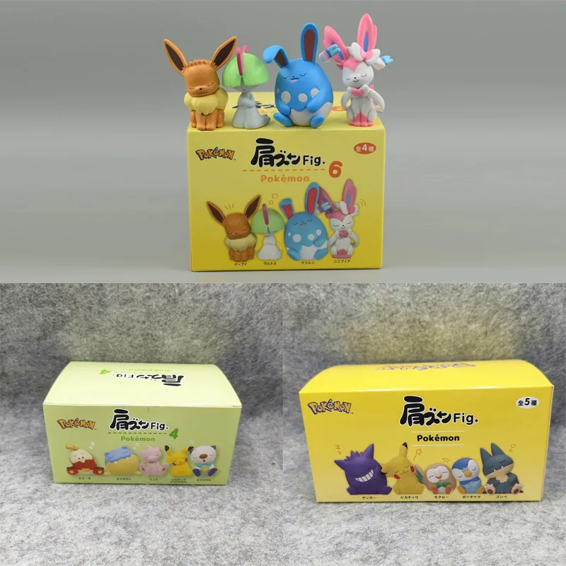 

Pokemon Tilting Head Shoulder on Shoulder Eevee Ralts Azumarill Blind Box Gifts Toy Model Anime Figures Collect Ornaments