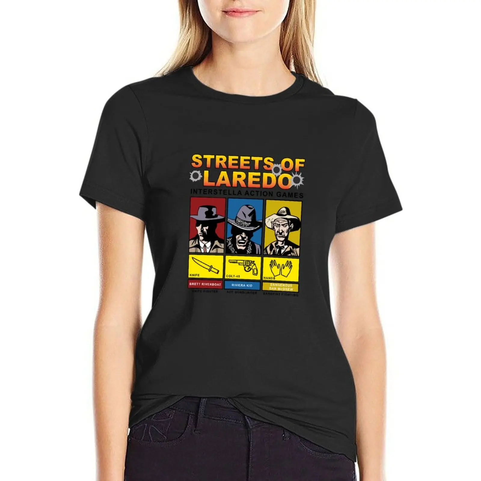 Gunmen of the Apocalypse Streets of Laredo Game T-Shirt anime shirts graphic tees heavyweights white t shirts for Women