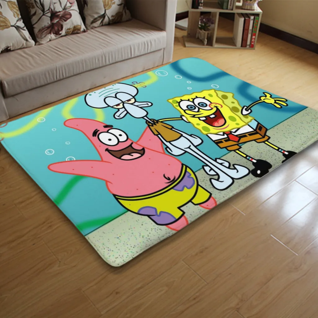 SpongeBob SquarePants Large Size Living Room Rug Light Luxury Sofa Floor Mat Full Shop Home Room Bedroom