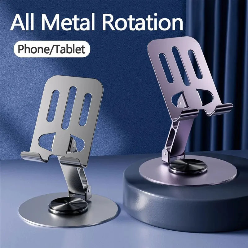 All Metal Aluminum 360 Rotation Tablet Holder For iPad Holder Tablet Stand Mount Adjustable Flexible Mobile Phone Stand