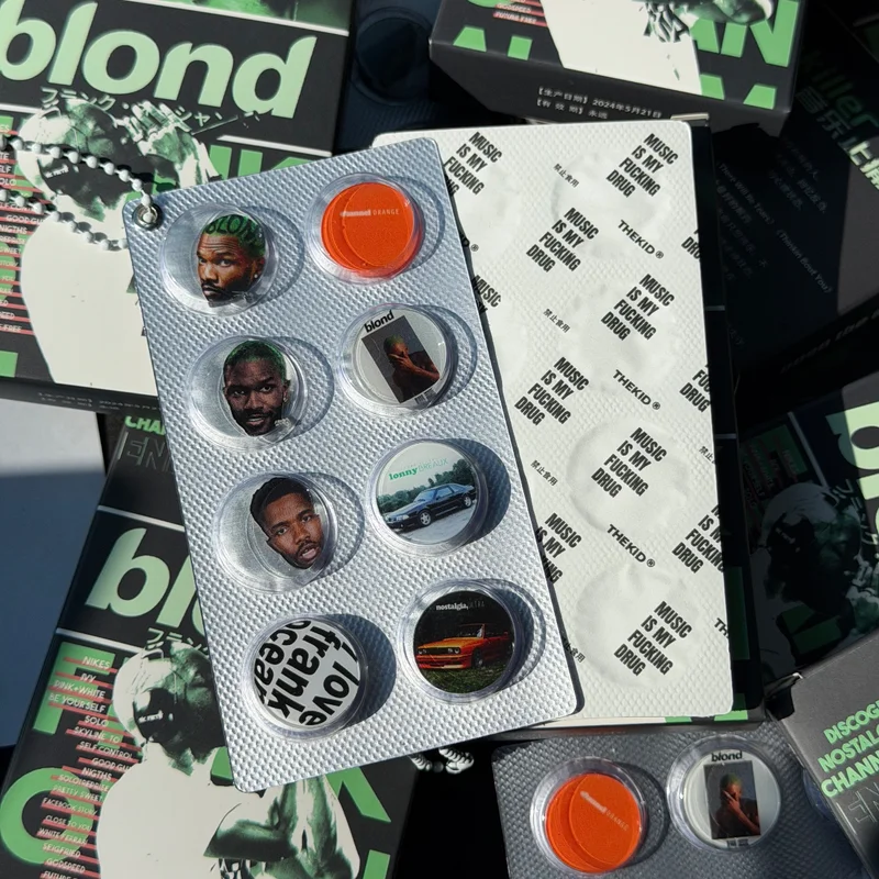 Original pills Frank Ocean Blond Album Acrylic Stand Music Peripheral Desktop Decoration Collectible Display Ornament For Fans