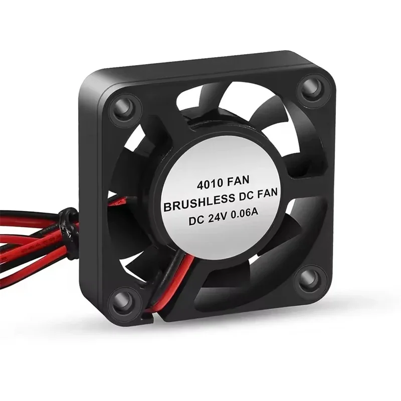 4010 40×40×10mm DC Brushless Cooling Fan, 12V/24V Ball/Sleeve Bearing Low Noise Fan for 3D Printer