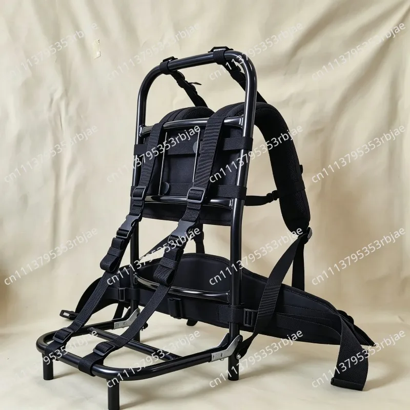 Aluminum alloy heavy load carrying portable folding backpack outer frame 60kg