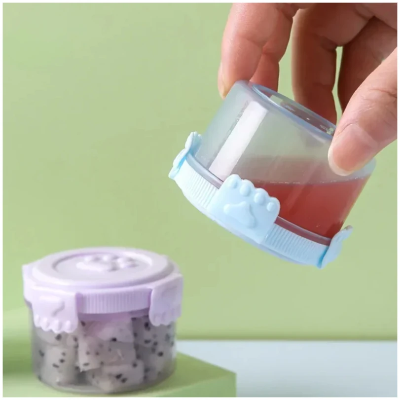 

Mini Storage Container Leak Proof Portable Sealed Bottle With Lid For Sauce Jam Fruit Outdoor Barbecue Lunch Kitchen Gadget