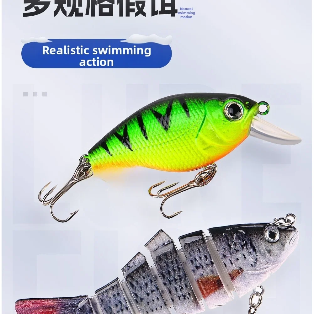 

Complete Bait Box Set with 24 Fishing Lures for Bass Trout Designed for Various Water Conditions and Easy Transport