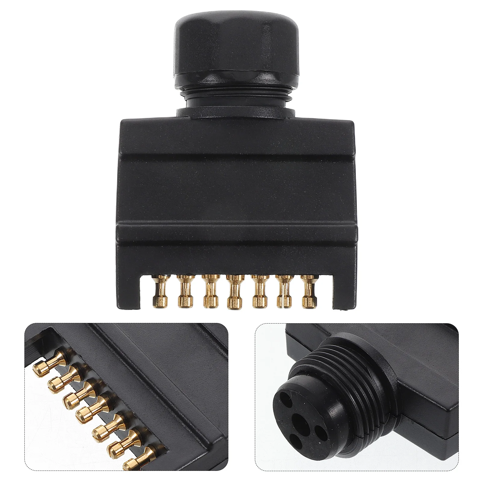 

Australian 7 Pin Flat Male Trailer Socket Plug Connector Adapter For Caravan Truck Rv Boat 7-Hole Design Durable Nylon Copper