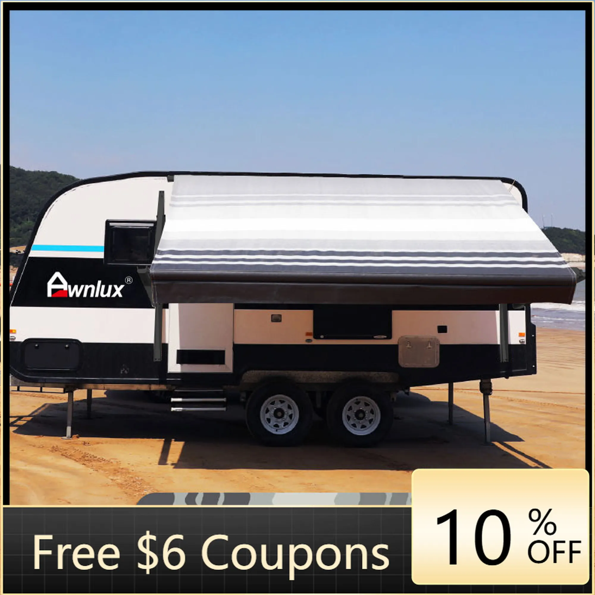 STLF دائم مقطورة التخييم التخييم RV الفينيل المظلة استبدال #1