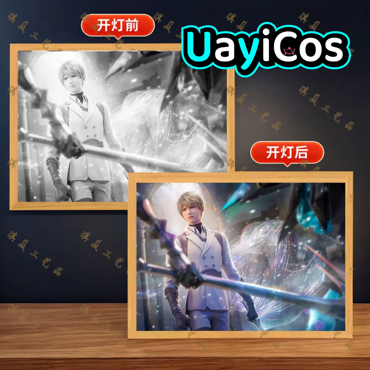 

In Stock Game Love and Deepspace Sylus Xavier Zayne Rafayel birthday Lighting Painting Ornament Doll Accessories Anime Toy Kids