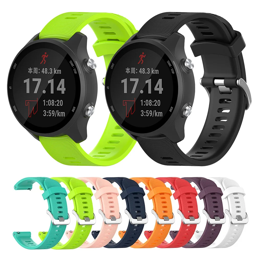 

Силиконовый ремешок 20 мм для Garmin Forerunner 245 245M 645, сменный ремешок для умных часов Garmin Vivoactive 5 Venu2030