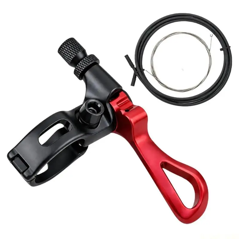 M5TC Machined Dropper Post Remote Lever for Finger Control, with 6061 Aluminum Body, Split Mount and Knurled Cable Adjuster