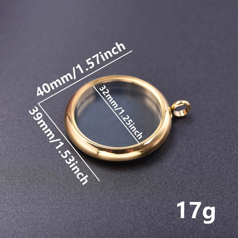 Size 25/35/40mm Round Glass Twist Living Memory Stainless Steel Locket For Jewelry Making DIY Photo Floating Accessories Finding